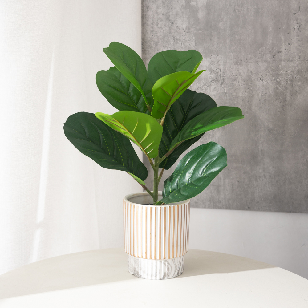 Ficus Lyrata Tree - 38cm 9 garpu Tanaman Ficus buatan