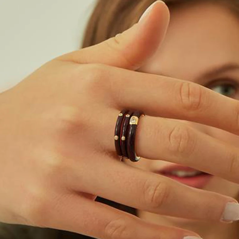 Cincin Enamel Warna-warni Pera - Aglaonema Red ulasan dan harga